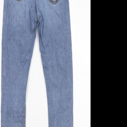 ASOS Womens Blue Cotton Skinny Jeans Size 25 in L28 in Regular Zip