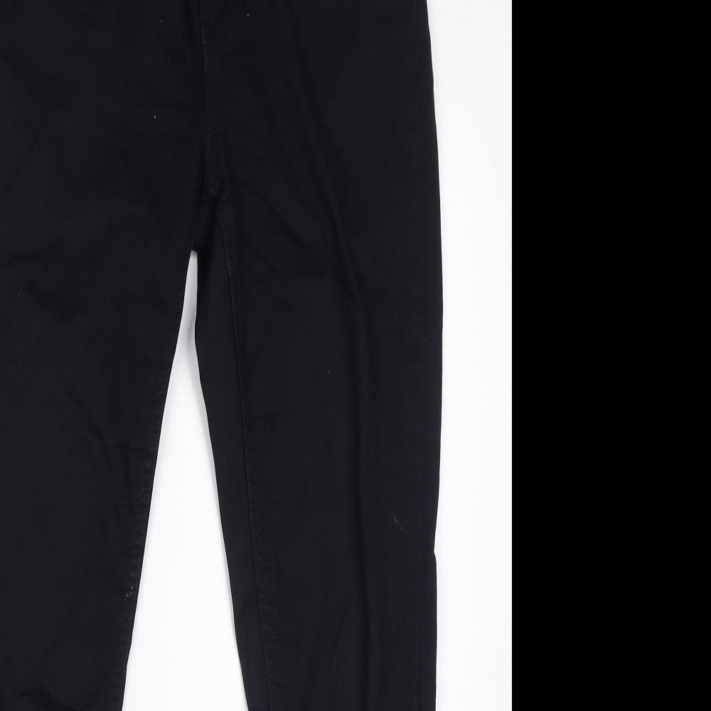 New Look Womens Black Cotton Skinny Jeans Size 8 L26 in Regular Zip