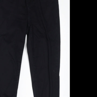 New Look Womens Black Cotton Skinny Jeans Size 8 L26 in Regular Zip