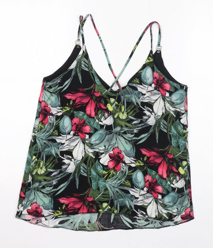 Womens UK Size 10 Dorothy Perkins Multicoloured Basic Tank