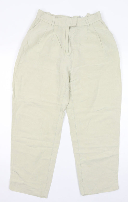 Womens UK Size 8 H&M Regular Fit  Ivory Trousers