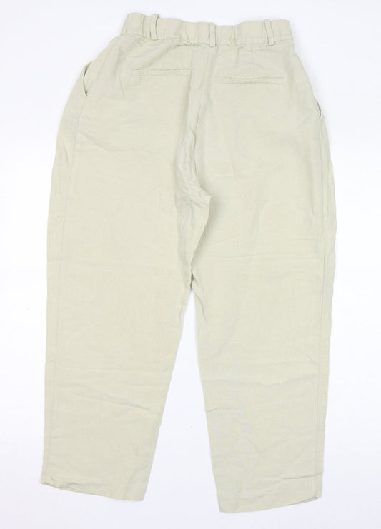 Womens UK Size 8 H&M Regular Fit  Ivory Trousers