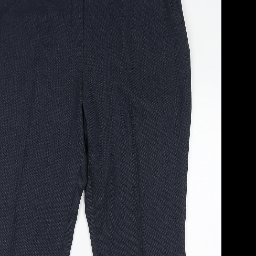 Classic Womens Blue Polyester Trousers Size 18 L30 in Regular Zip