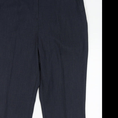 Classic Womens Blue Polyester Trousers Size 18 L30 in Regular Zip
