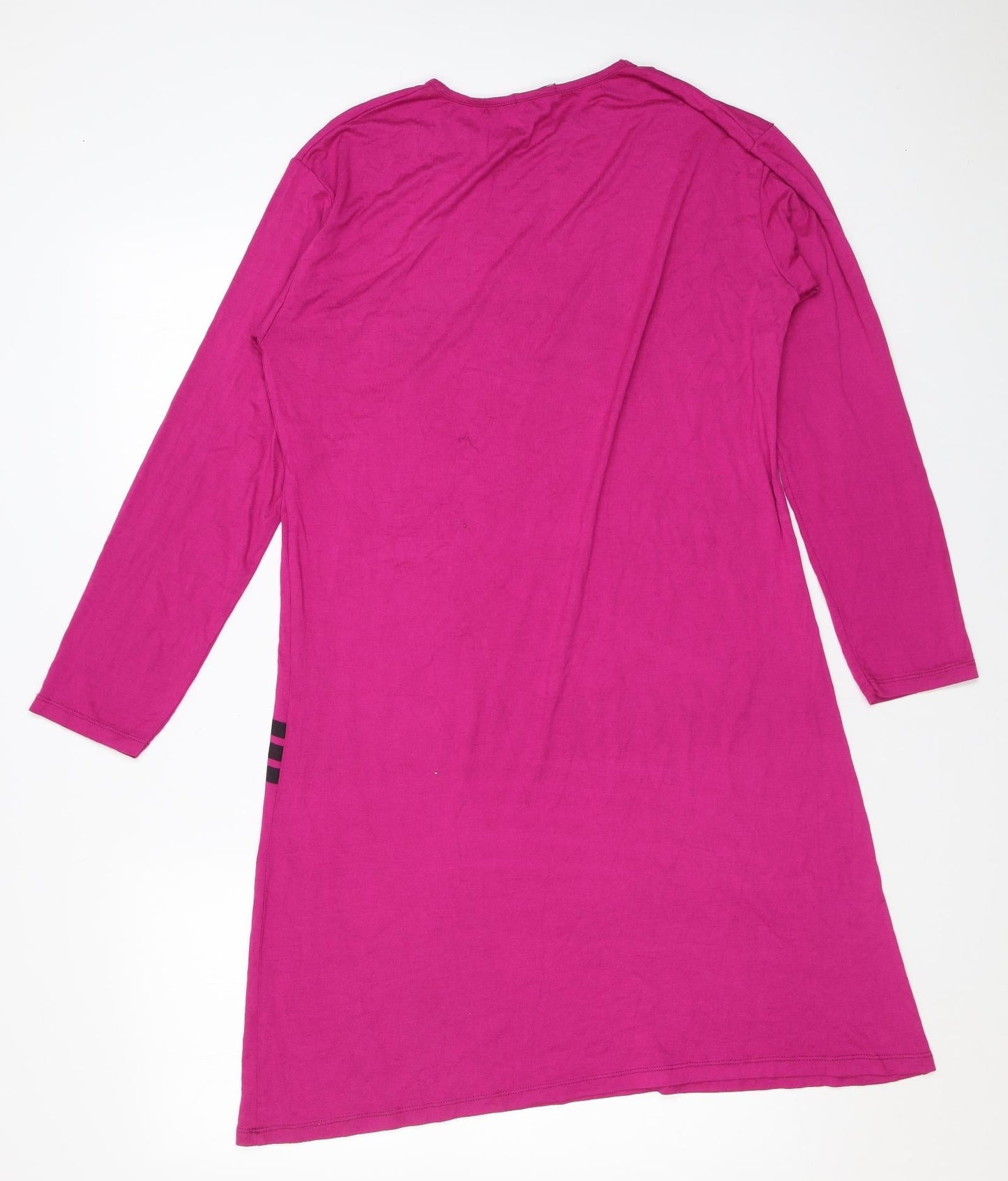 Moda Sadem Womens Pink Polyester T-Shirt Dress Size XL Round Neck Pullover - NYORK