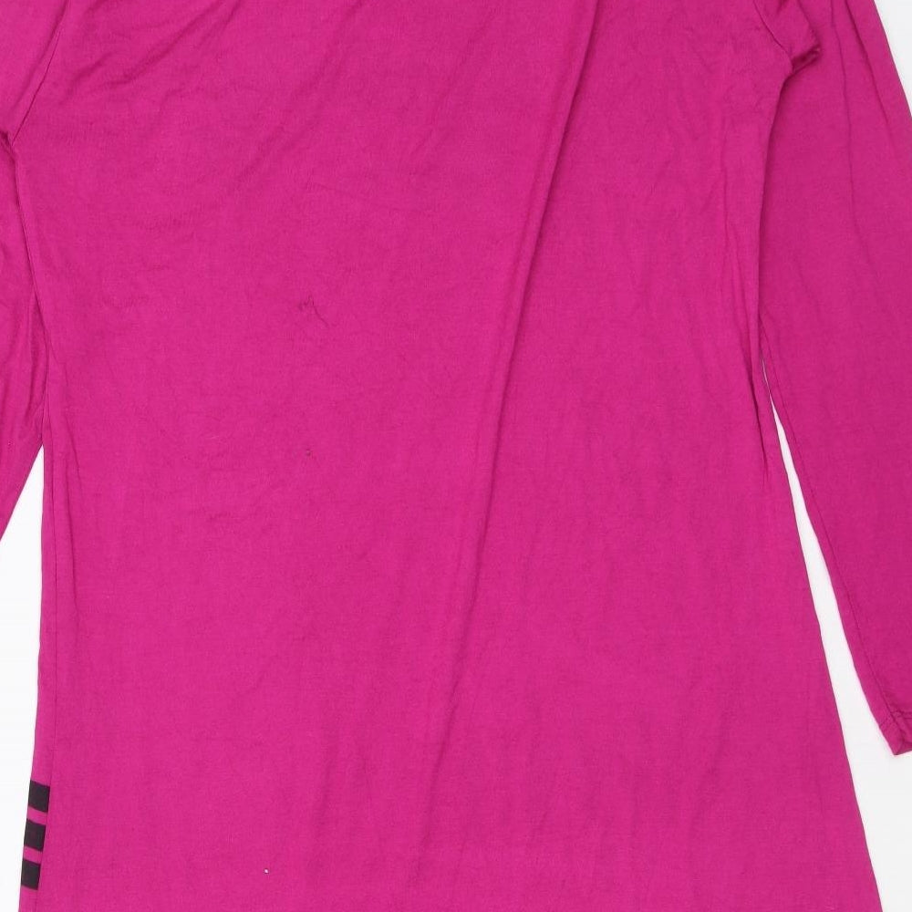 Moda Sadem Womens Pink Polyester T-Shirt Dress Size XL Round Neck Pullover - NYORK