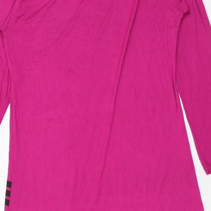 Moda Sadem Womens Pink Polyester T-Shirt Dress Size XL Round Neck Pullover - NYORK