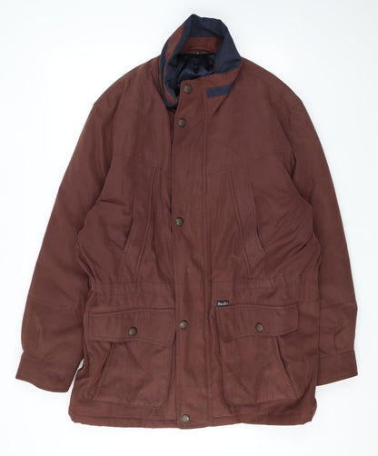 Ensign Collection Womens Brown Rain Coat Coat Size XL Zip