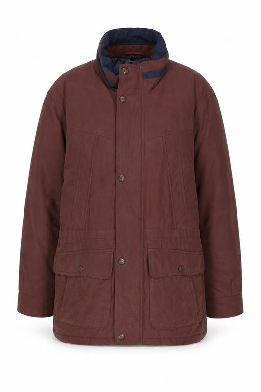 Ensign Collection Womens Brown Rain Coat Coat Size XL Zip