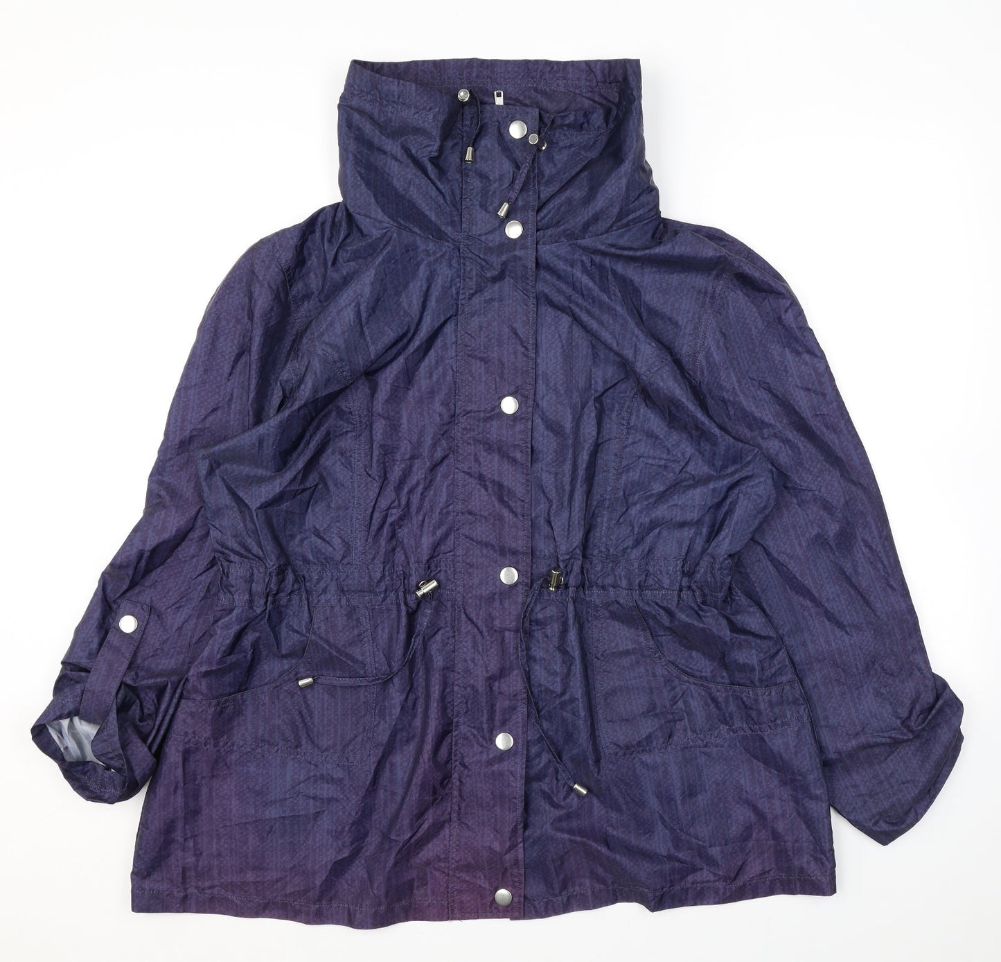 EWM Womens Purple Geometric Jacket Size 18 Zip