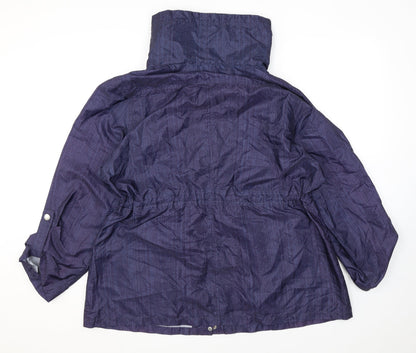 EWM Womens Purple Geometric Jacket Size 18 Zip
