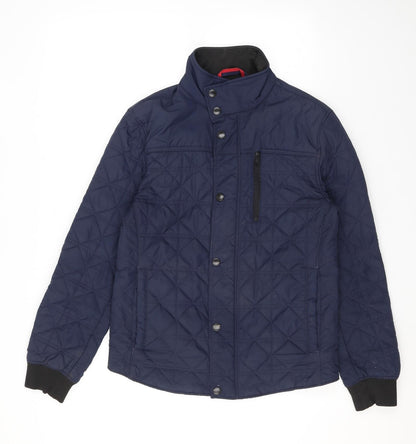 Womens UK Size S Marks and Spencer Blue Quilted Coat