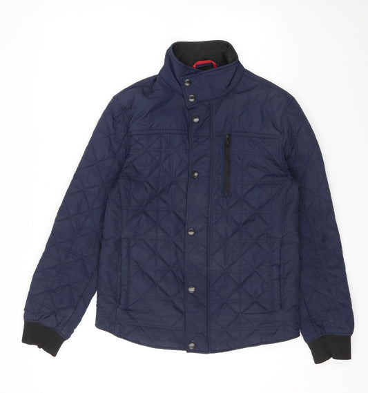 Womens UK Size S Marks and Spencer Blue Quilted Coat