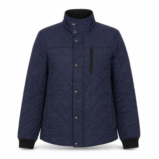 Marks & Spencer Womens Blue Quilted Jacket Size S Zip