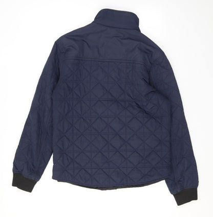 Womens UK Size S Marks and Spencer Blue Quilted Coat