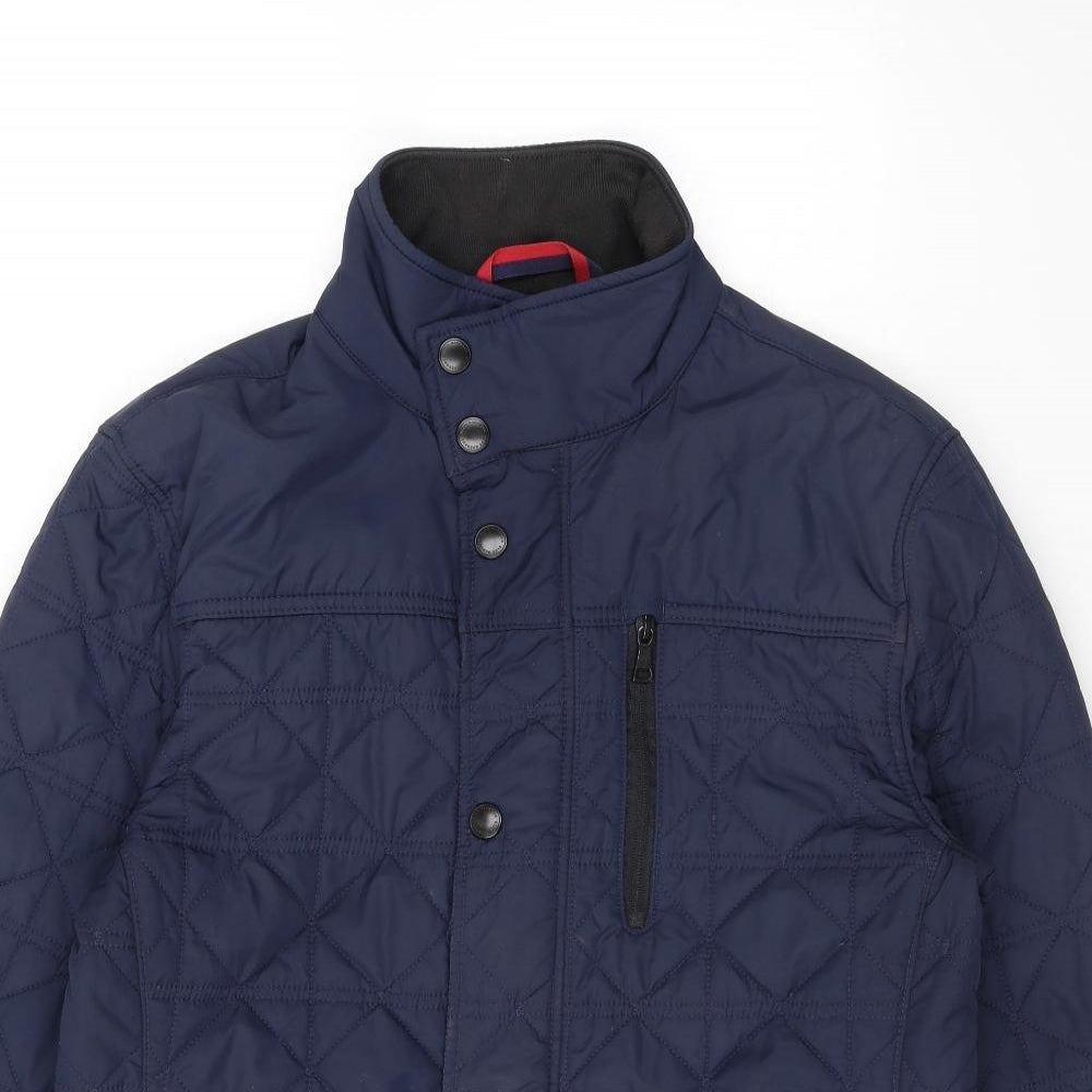 Womens UK Size S Marks and Spencer Blue Quilted Coat