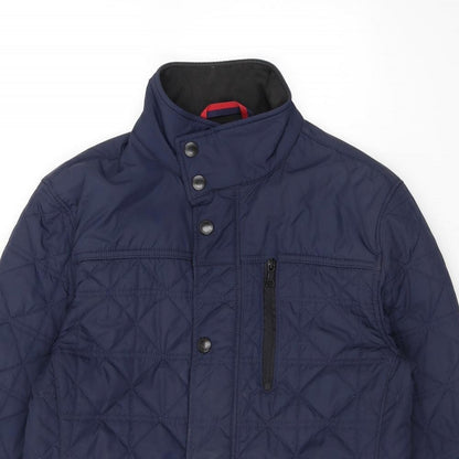 Womens UK Size S Marks and Spencer Blue Quilted Coat