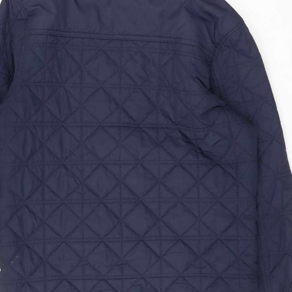 Womens UK Size S Marks and Spencer Blue Quilted Coat