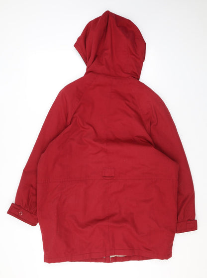 Womens UK Size 14 Telemac Red Rain Coat