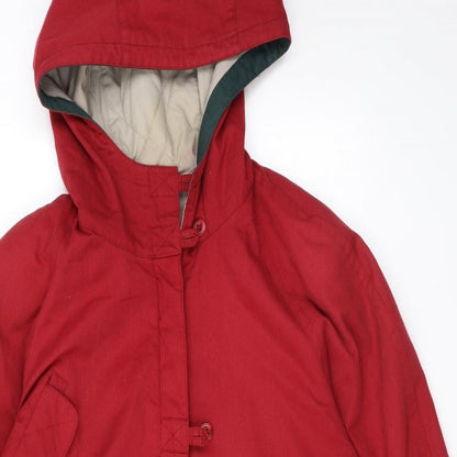 Womens UK Size 14 Telemac Red Rain Coat