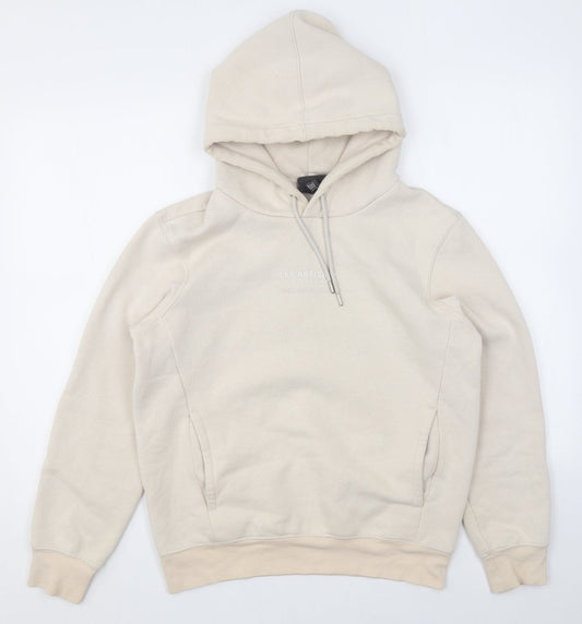 H&M Womens Ivory Cotton Pullover Hoodie Size XS Pullover - Pockets