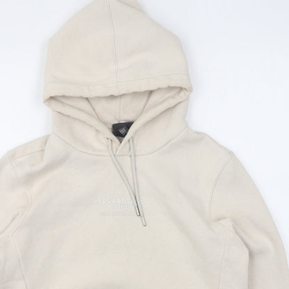 H&M Womens Ivory Cotton Pullover Hoodie Size XS Pullover - Pockets