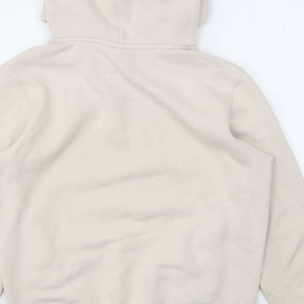 H&M Womens Ivory Cotton Pullover Hoodie Size XS Pullover - Pockets