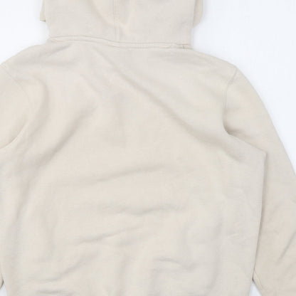 H&M Womens Ivory Cotton Pullover Hoodie Size XS Pullover - Pockets