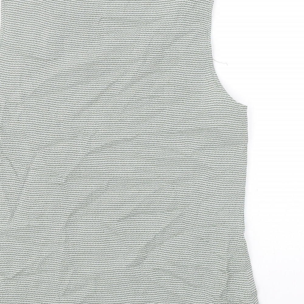 Mexx Womens Green Geometric Polyester Basic Tank Size 16 Round Neck
