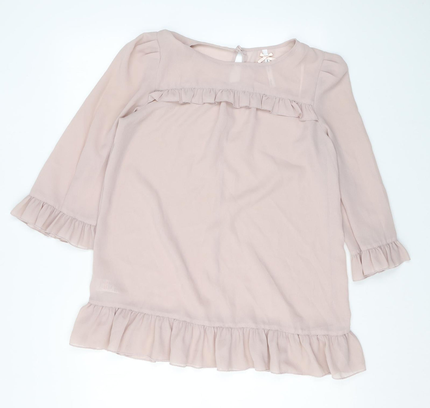 Womens UK Size 10 NEXT Pink Basic Blouse