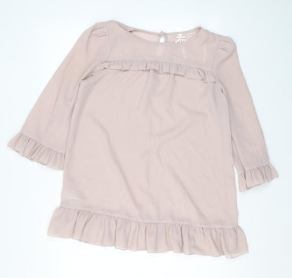 Womens UK Size 10 NEXT Pink Basic Blouse
