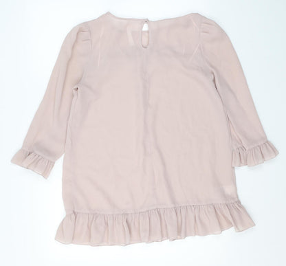 Womens UK Size 10 NEXT Pink Basic Blouse