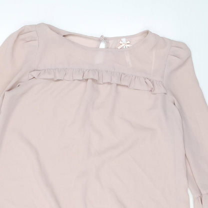 Womens UK Size 10 NEXT Pink Basic Blouse