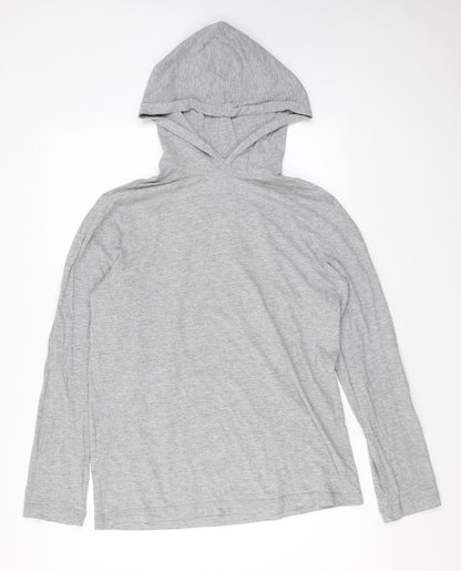 H&M Womens Grey Cotton Pullover Hoodie Size S Pullover