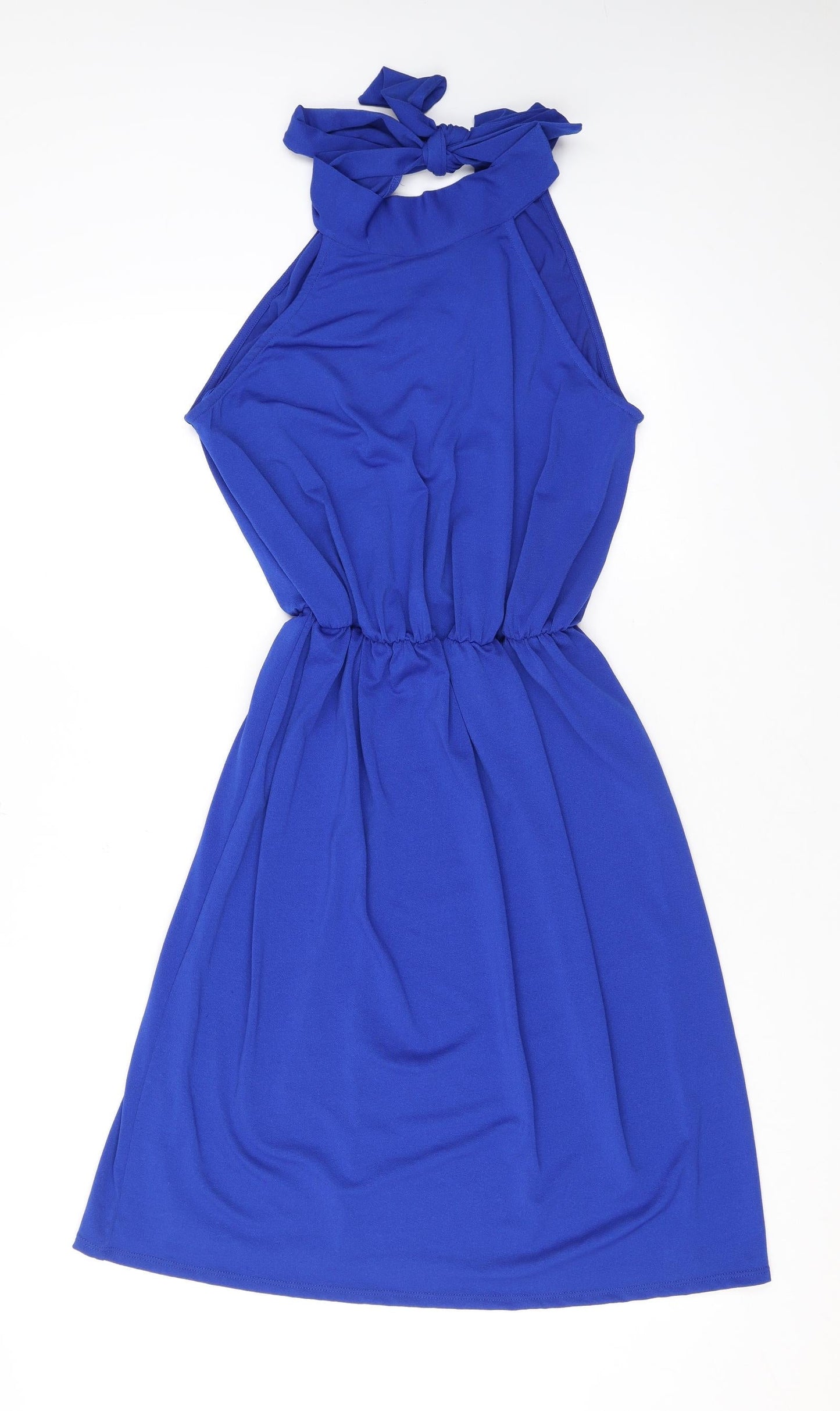 Therapy Womens Blue Polyester Mini Size 12 Halter Tie
