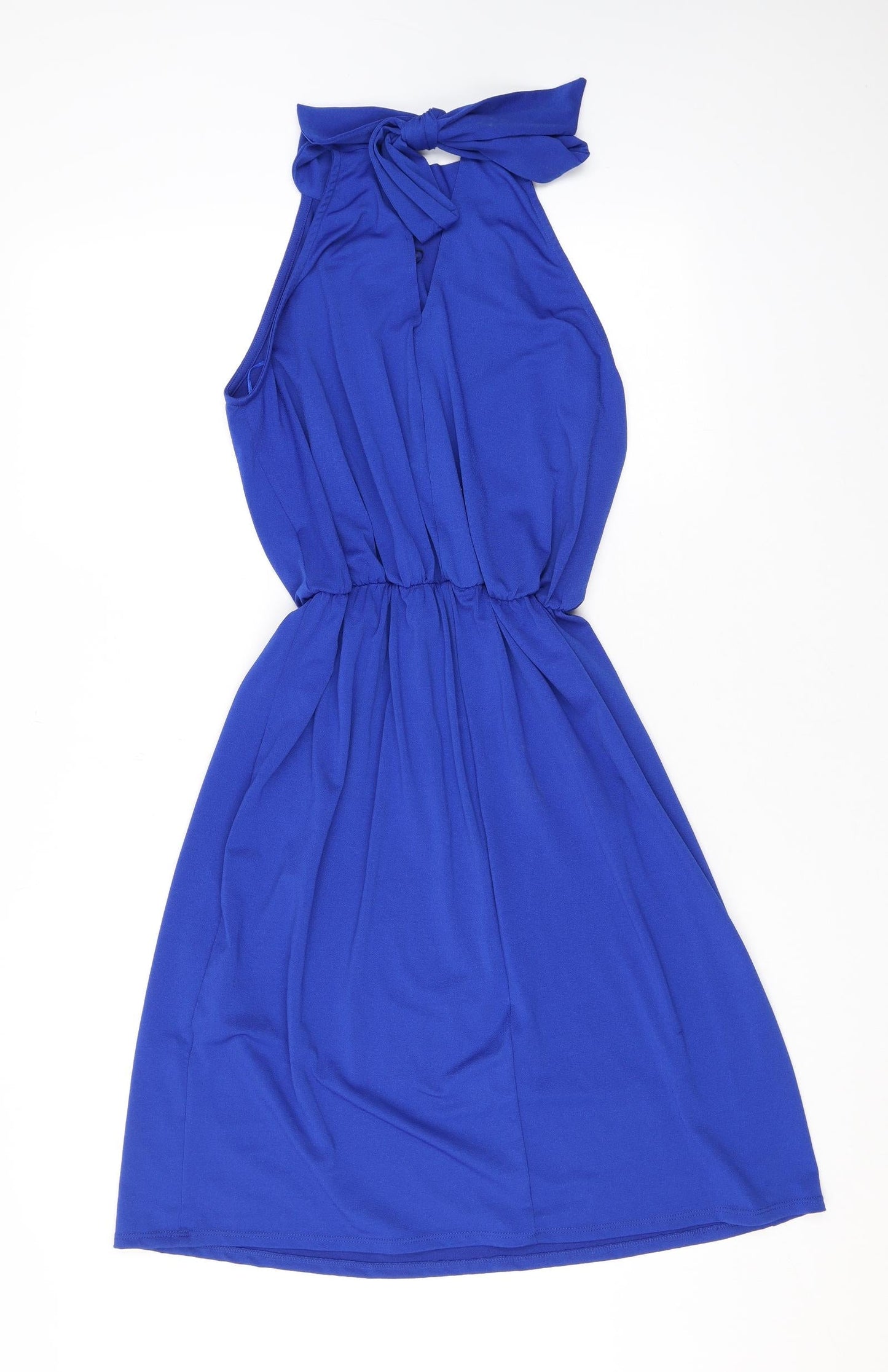 Therapy Womens Blue Polyester Mini Size 12 Halter Tie