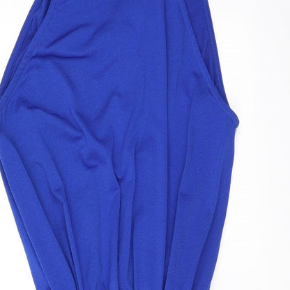 Therapy Womens Blue Polyester Mini Size 12 Halter Tie