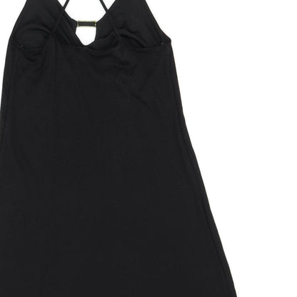 River Island Womens Black Rayon Mini Size 8 V-Neck Pullover