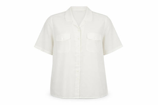 Womens UK Size 10 St Michael White Basic Button-Up