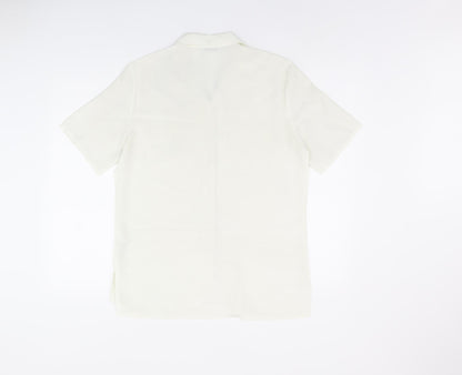 Womens UK Size 10 St Michael White Basic Button-Up