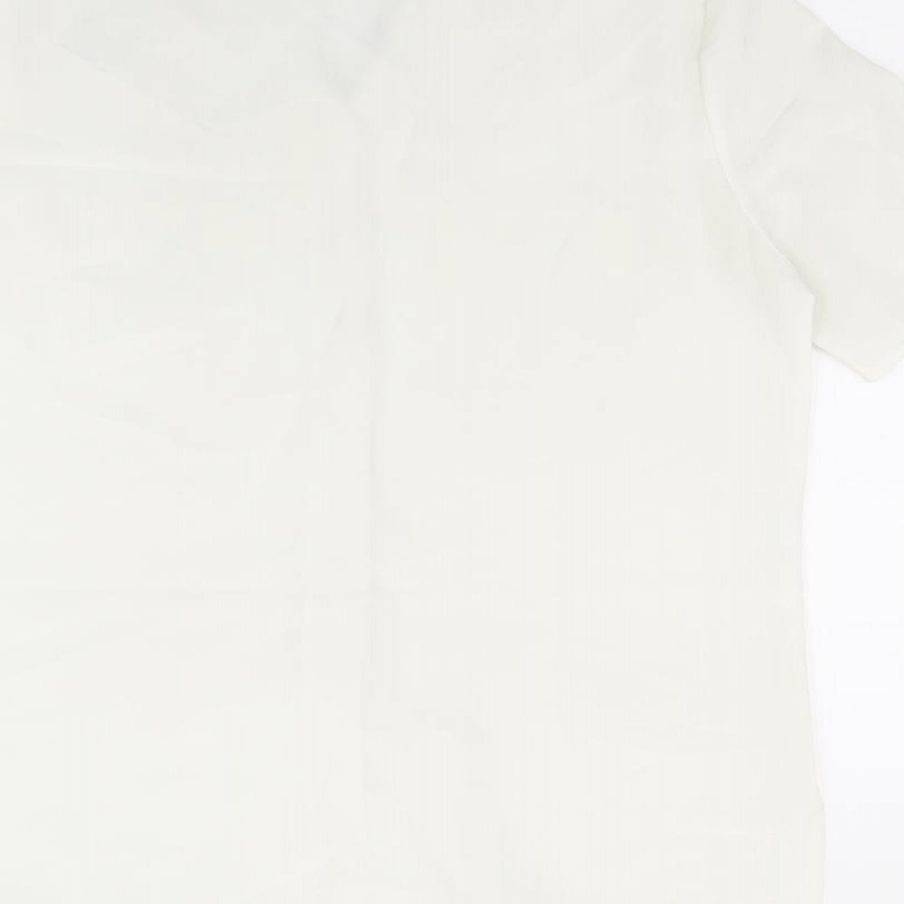 Womens UK Size 10 St Michael White Basic Button-Up