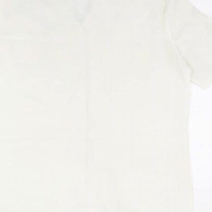 Womens UK Size 10 St Michael White Basic Button-Up