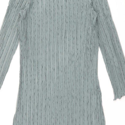 Marks and Spencer Womens Green Polyester Bodycon Size 10 Boat Neck Pullover