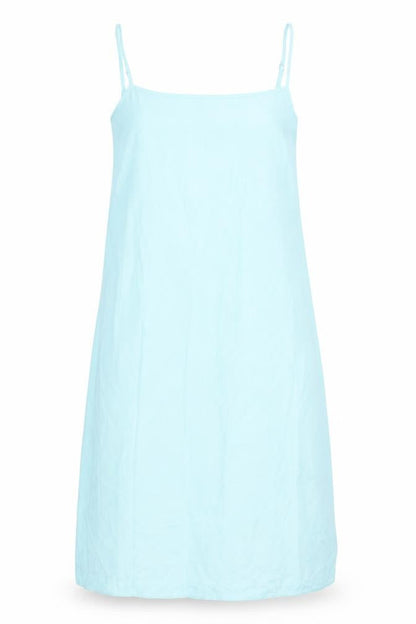 Marks and Spencer Womens Blue Polyester Slip Dress Size 10 Square Neck Pullover