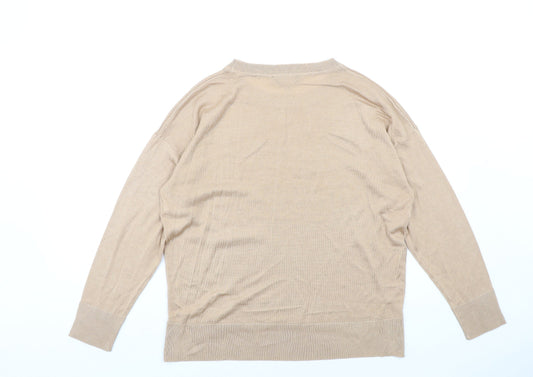 Womens UK Size 10 Dorothy Perkins Beige Pullover Jumper