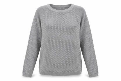 NEXT Womens Grey Crew Neck Cotton Pullover Jumper Size 8