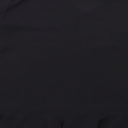 Little Mistress Womens Black Polyester Basic Blouse Size 10 V-Neck