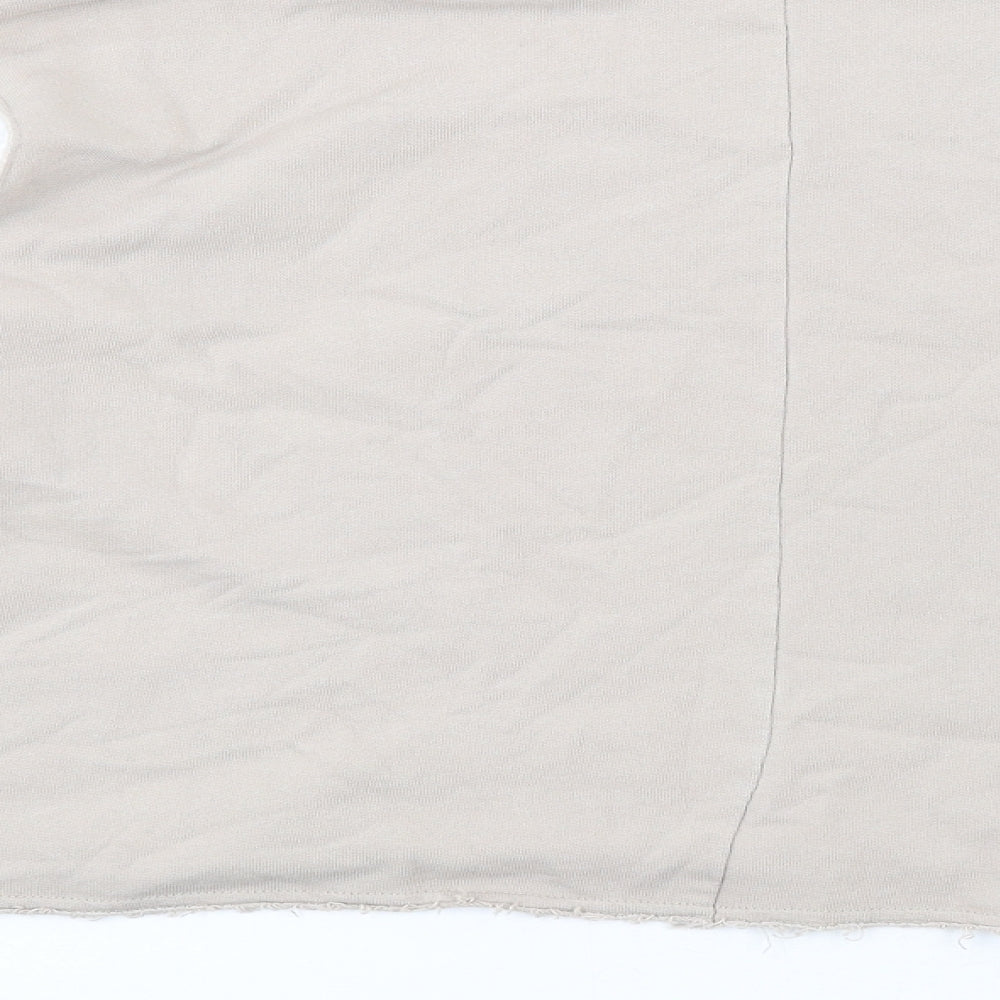 Zara Womens Beige Cotton Pullover Sweatshirt Size S Pullover