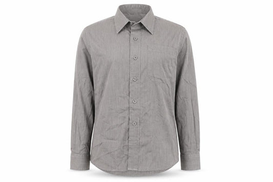 Banner Womens Grey Cotton Basic Button-Up Size 12 Collared