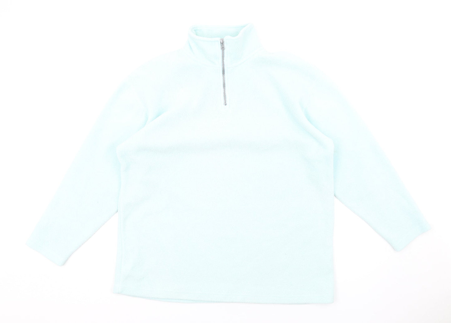 Visage Womens Blue Polyester Pullover Sweatshirt Size M Zip